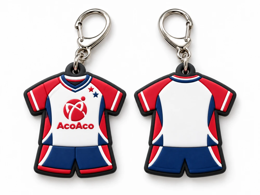 ユニフォーム型キーホルダー AcoAcoモチーフの提案イメージ